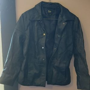 Black leather jacket